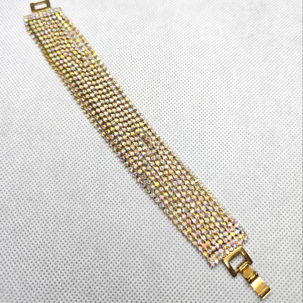 Aurora Borealis Vintage Rhinestone Bracelet